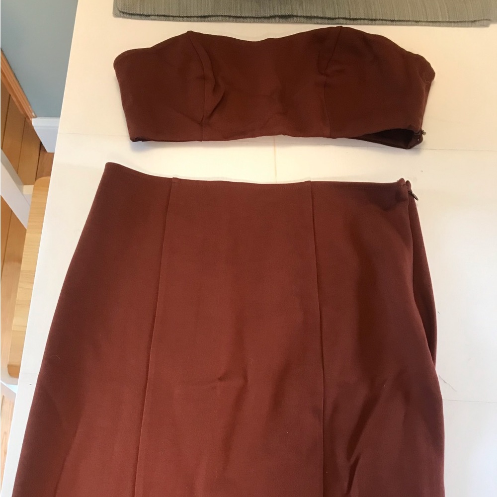 2 piece Free People Cognac outfit